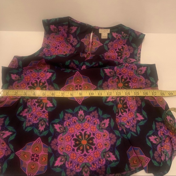 J CREW Printed Sleeveless Flouce Top - Picture 7 of 10